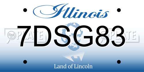 7DSG83 Illinois License Plate