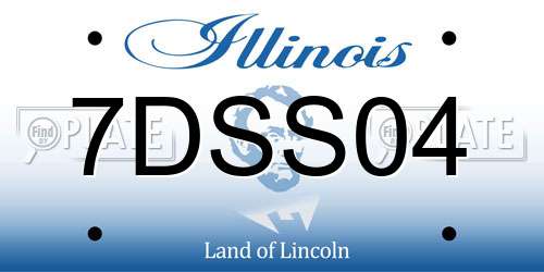 7DSS04 Illinois License Plate