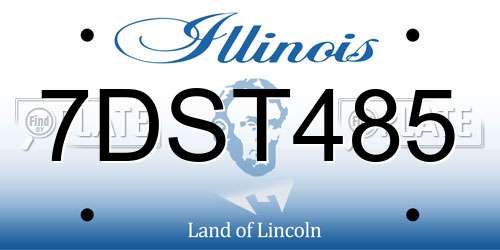 7DST485 Illinois License Plate