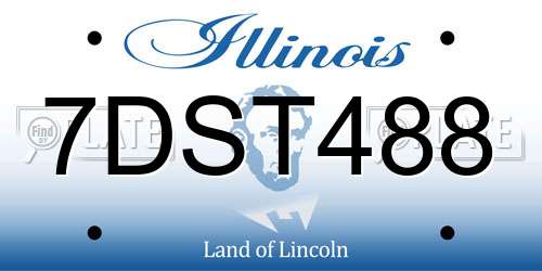 7DST488 Illinois License Plate