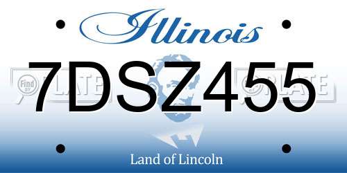 7DSZ455 Illinois License Plate