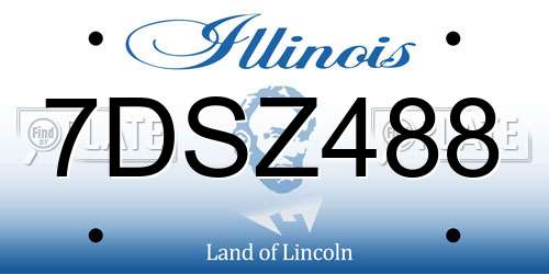7DSZ488 Illinois License Plate