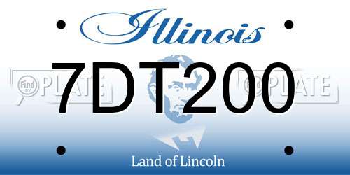 7DT200 Illinois License Plate