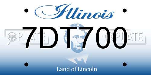 7DT700 Illinois License Plate