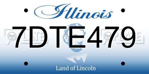 7DTE479 Illinois License Plate