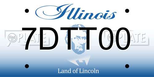7DTT00 Illinois License Plate