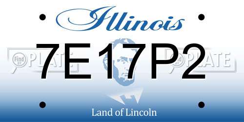 7E17P2 Illinois License Plate