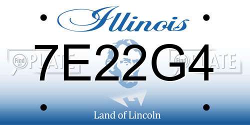 7E22G4 Illinois License Plate