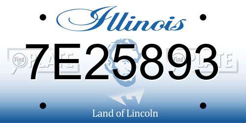 7E25893 Illinois License Plate