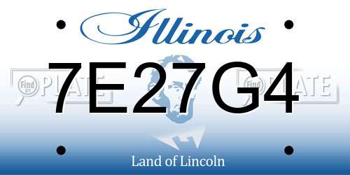 7E27G4 Illinois License Plate