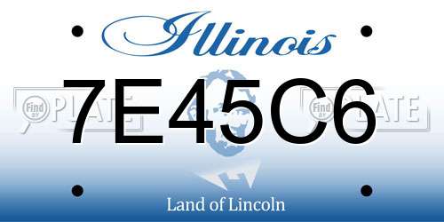 7E45C6 Illinois License Plate