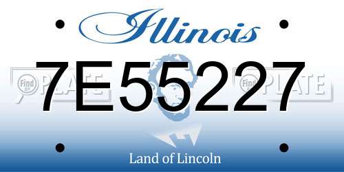 7E55227 Illinois License Plate