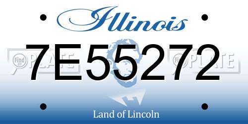 7E55272 Illinois License Plate