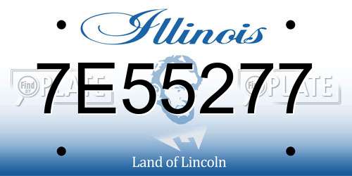 7E55277 Illinois License Plate