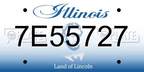 7E55727 Illinois License Plate
