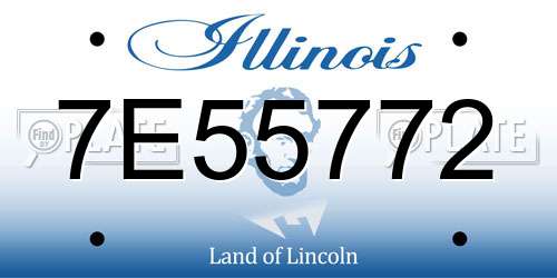 7E55772 Illinois License Plate