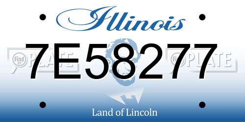7E58277 Illinois License Plate