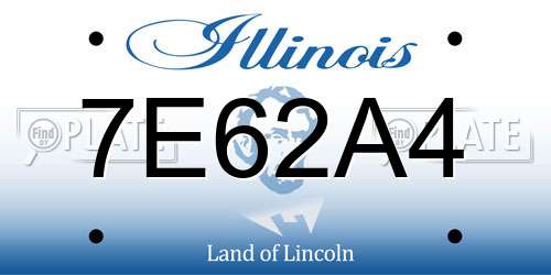 7E62A4 Illinois License Plate