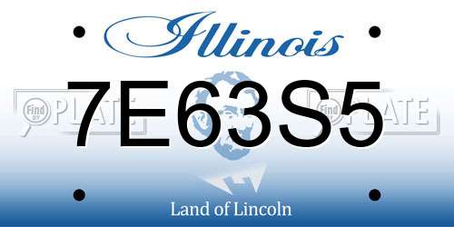 7E63S5 Illinois License Plate