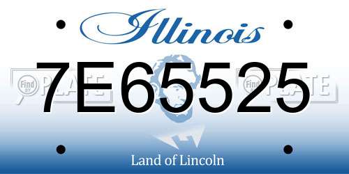 7E65525 Illinois License Plate