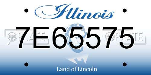 7E65575 Illinois License Plate