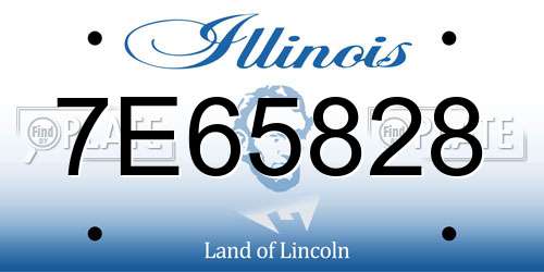 7E65828 Illinois License Plate