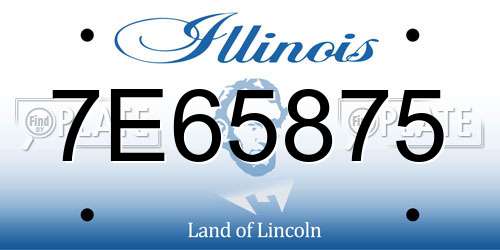 7E65875 Illinois License Plate
