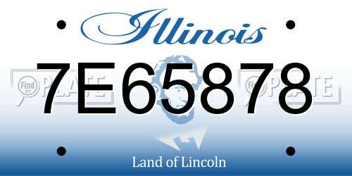7E65878 Illinois License Plate