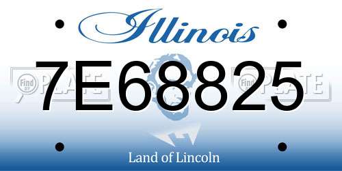 7E68825 Illinois License Plate