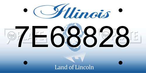 7E68828 Illinois License Plate