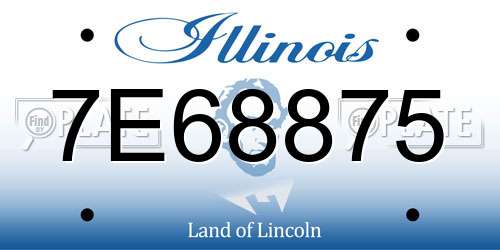 7E68875 Illinois License Plate