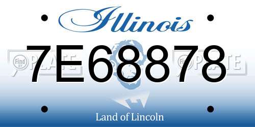 7E68878 Illinois License Plate