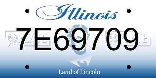 7E69709 Illinois License Plate