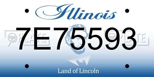 7E75593 Illinois License Plate