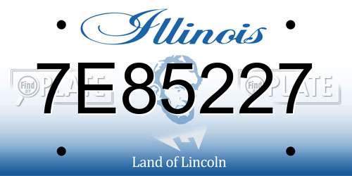 7E85227 Illinois License Plate