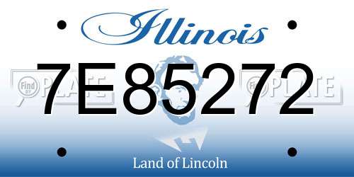 7E85272 Illinois License Plate