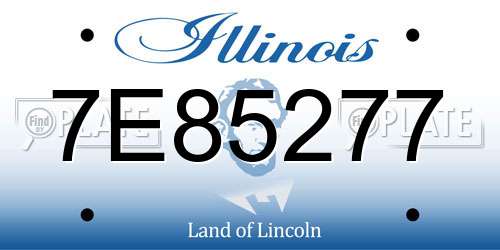 7E85277 Illinois License Plate