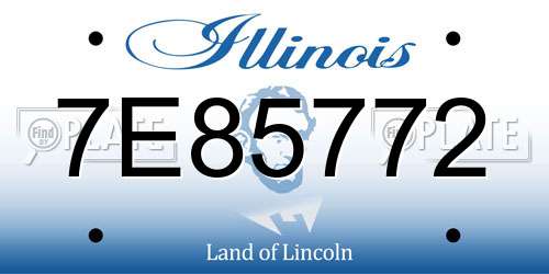 7E85772 Illinois License Plate