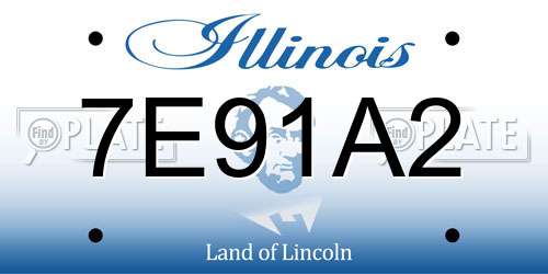 7E91A2 Illinois License Plate