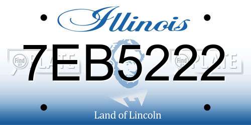 7EB5222 Illinois License Plate