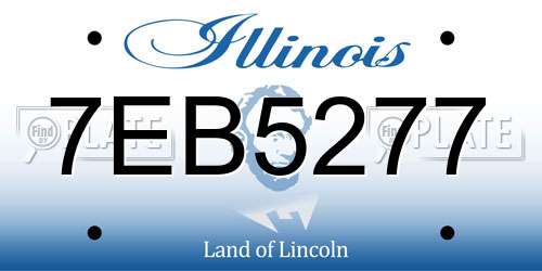 7EB5277 Illinois License Plate