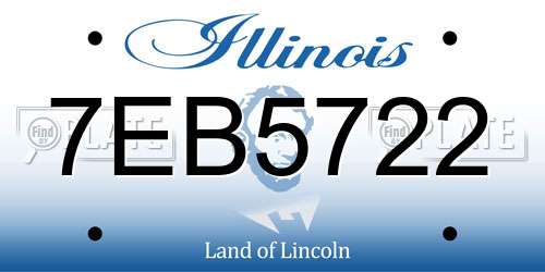 7EB5722 Illinois License Plate