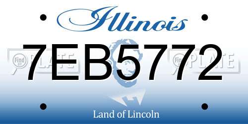 7EB5772 Illinois License Plate