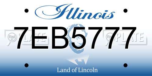 7EB5777 Illinois License Plate