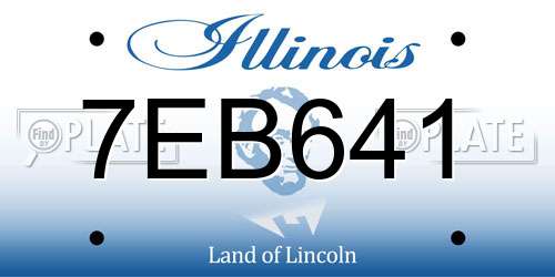 7EB641 Illinois License Plate