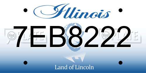 7EB8222 Illinois License Plate