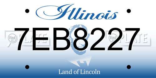 7EB8227 Illinois License Plate