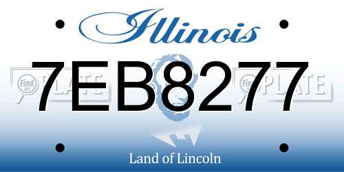 7EB8277 Illinois License Plate
