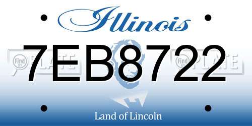 7EB8722 Illinois License Plate