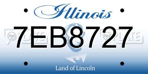 7EB8727 Illinois License Plate